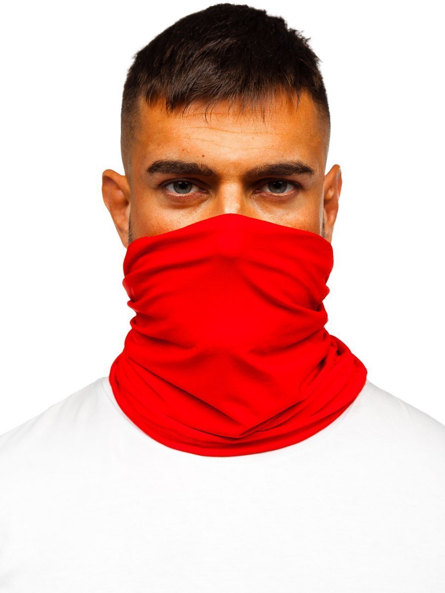 Multi Use Red Face Mask Snood.