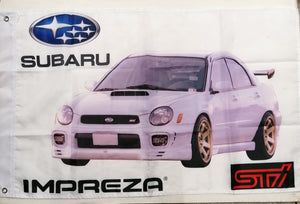 White subaru Impreza 