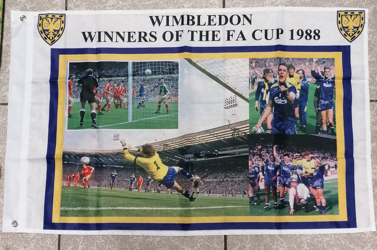 Cocarde Vintage Wimbledon Finale FA Cup 1988 – Rosette De Supporter De Foot G211